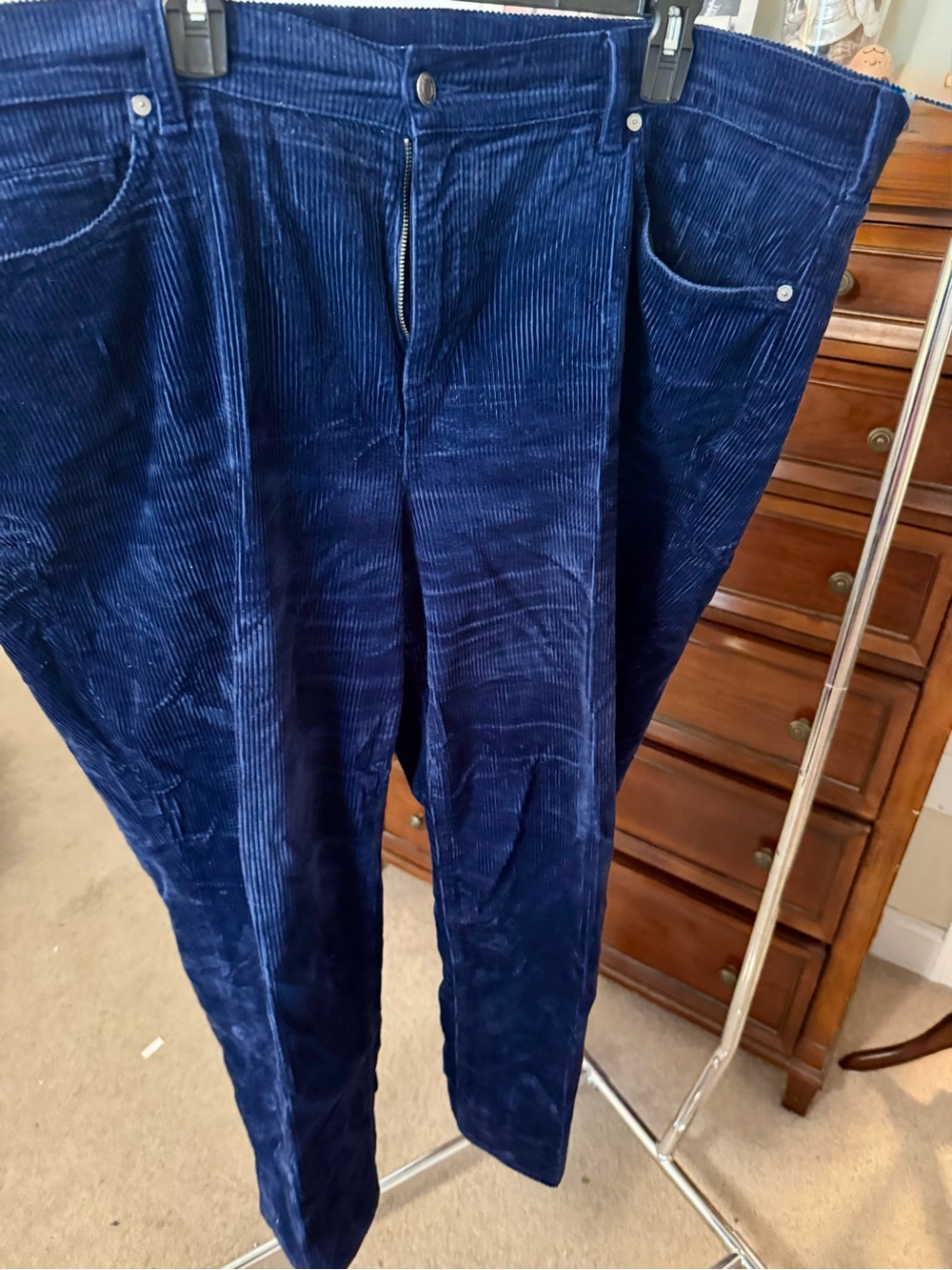 Lands' End Plus Size Deep Navy Corduroy Pants